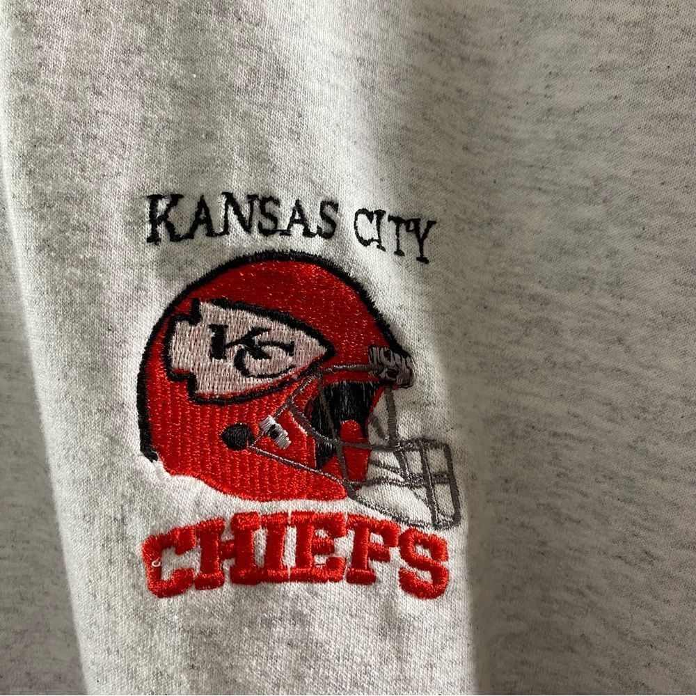 NWOT Vintage Made in USA 🇺🇸 NFL Kansas City Chiefs Hoodie 🏆🏈🥇Embroidered - Picture 3 of 5